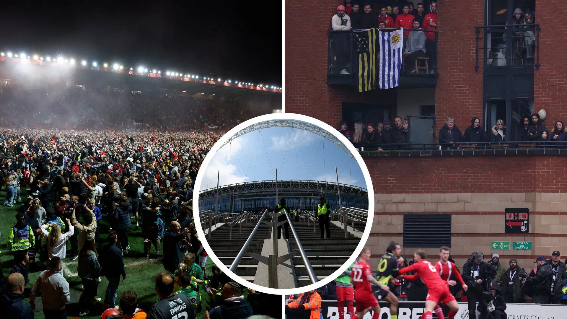 Đồ họa quảng bá trận chung kết play-off League One giữa Charlton Athletic và Leyton Orient tại Wembley.