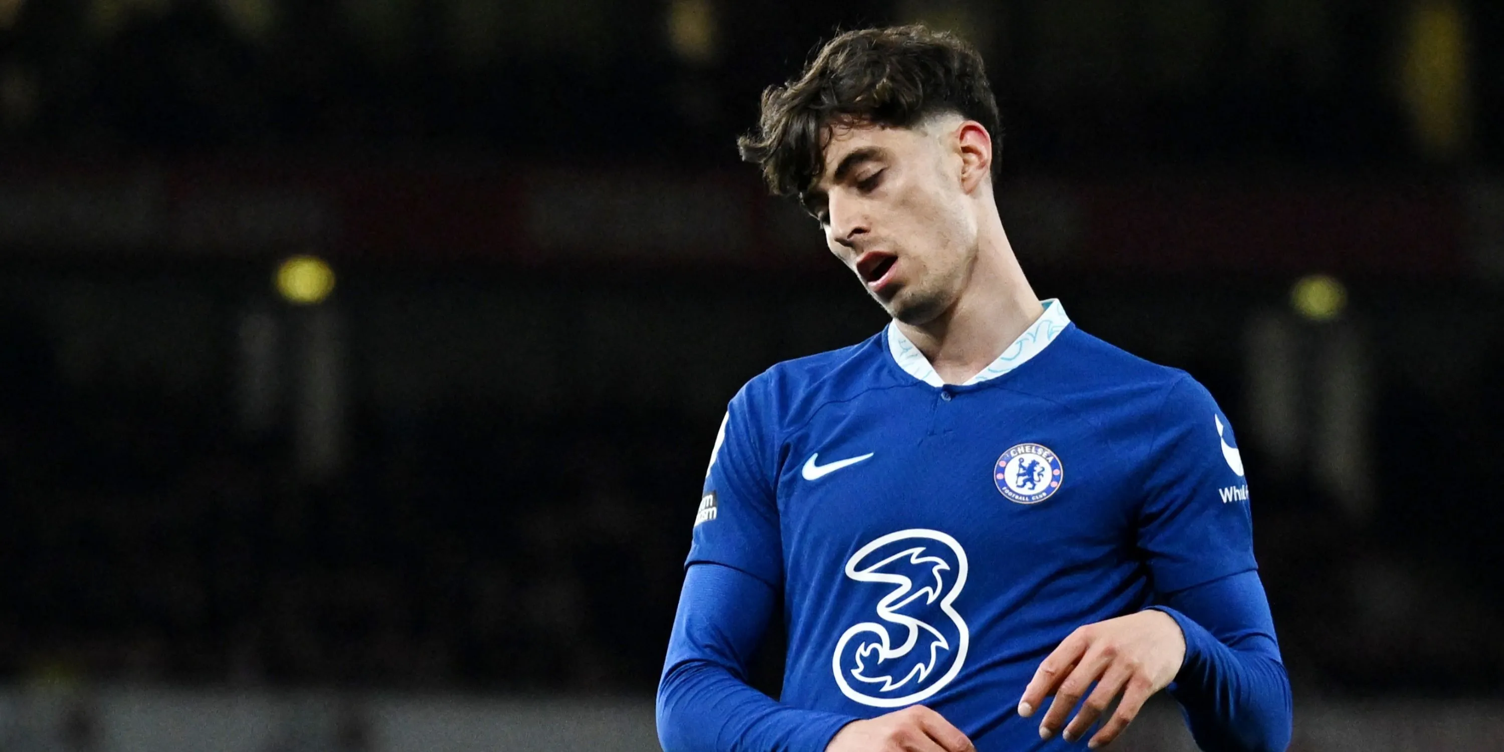 Kai Havertz ăn mừng bàn thắng trong màu áo Chelsea.