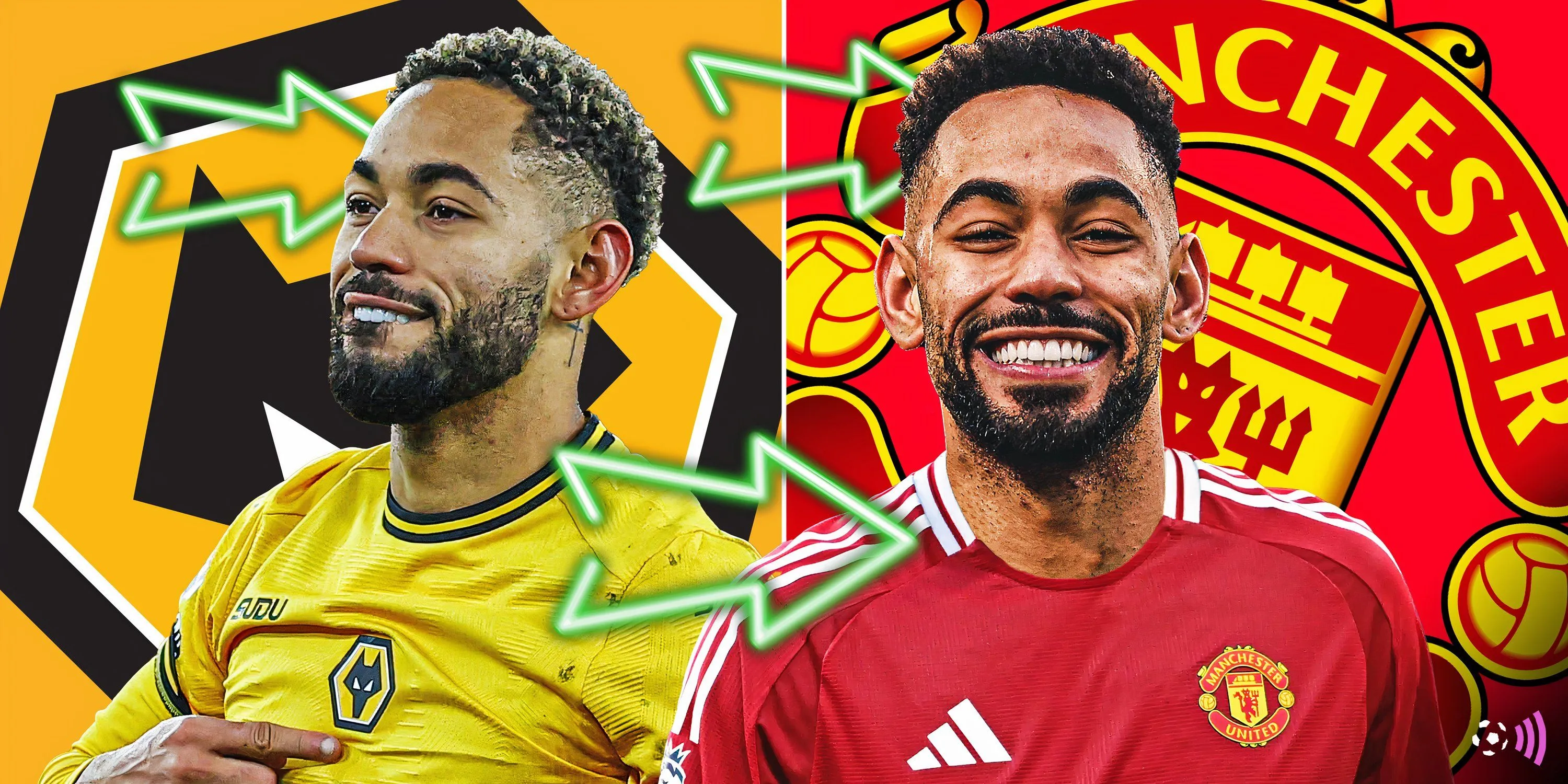 Matheus Cunha ăn mừng bàn thắng trong màu áo Wolves - mục tiêu chuyển nhượng của Man Utd