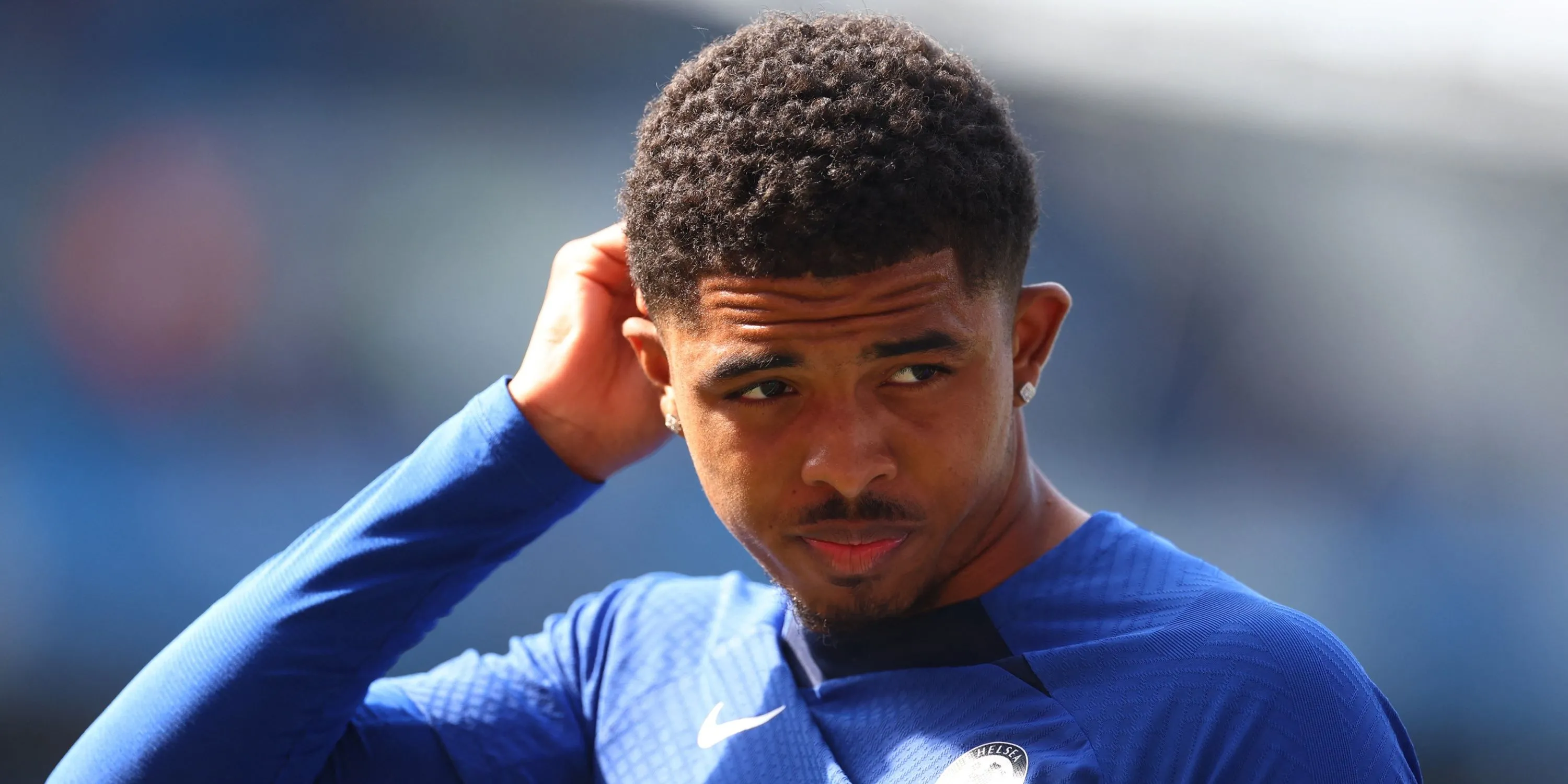 Trung vệ Wesley Fofana trong buổi tập của Chelsea.