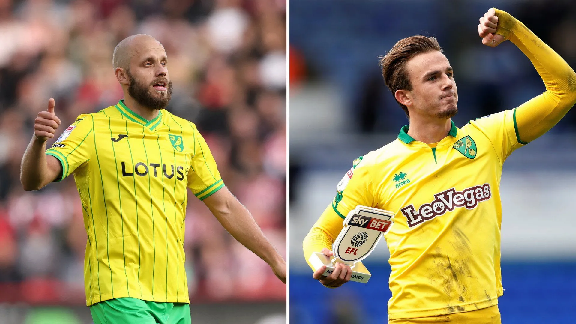 Teemu Pukki và James Maddison ăn mừng cùng nhau tại Norwich City