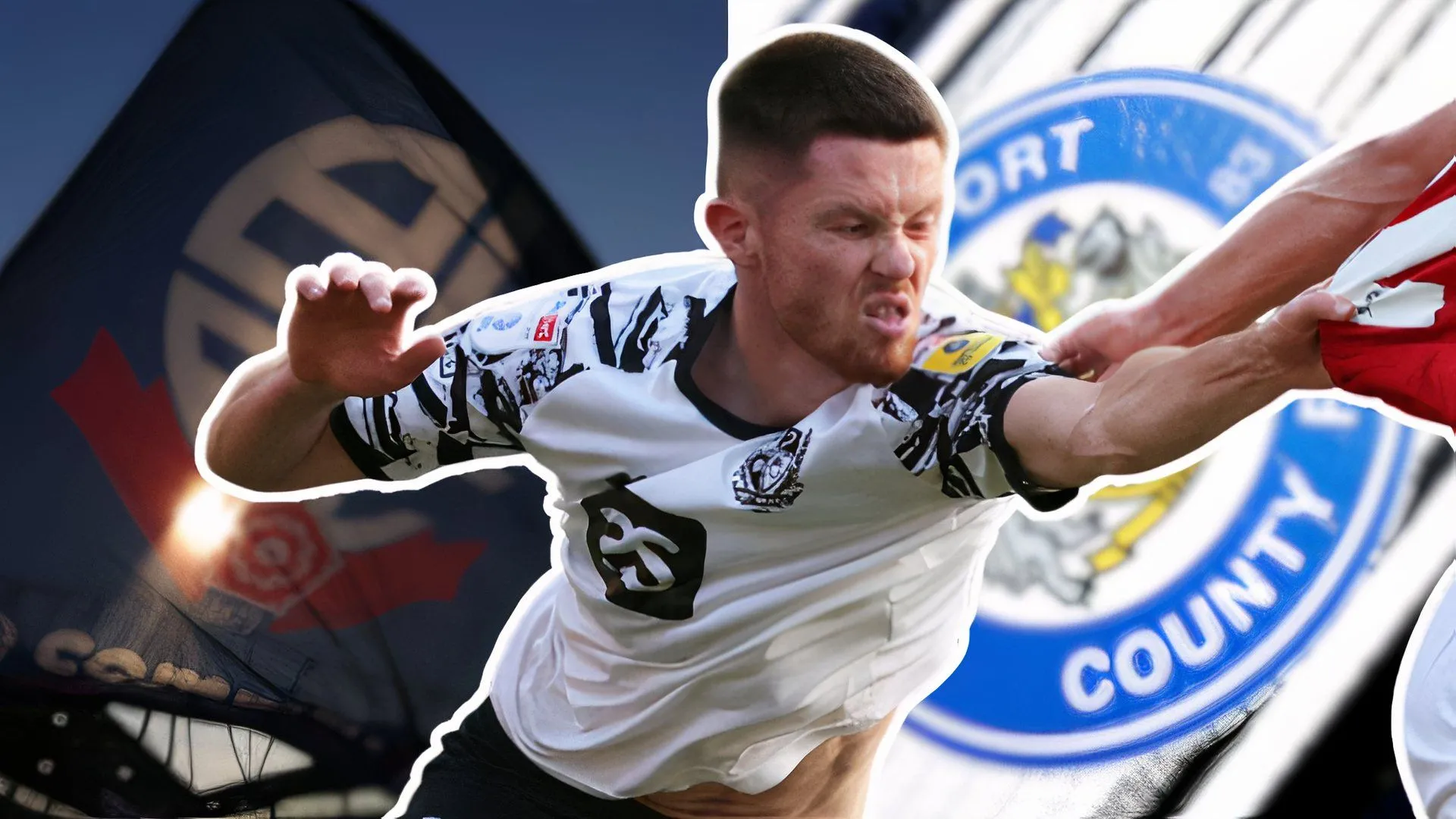 Hậu vệ Will Forrester của Bolton Wanderers trong trận đấu với Stockport County.