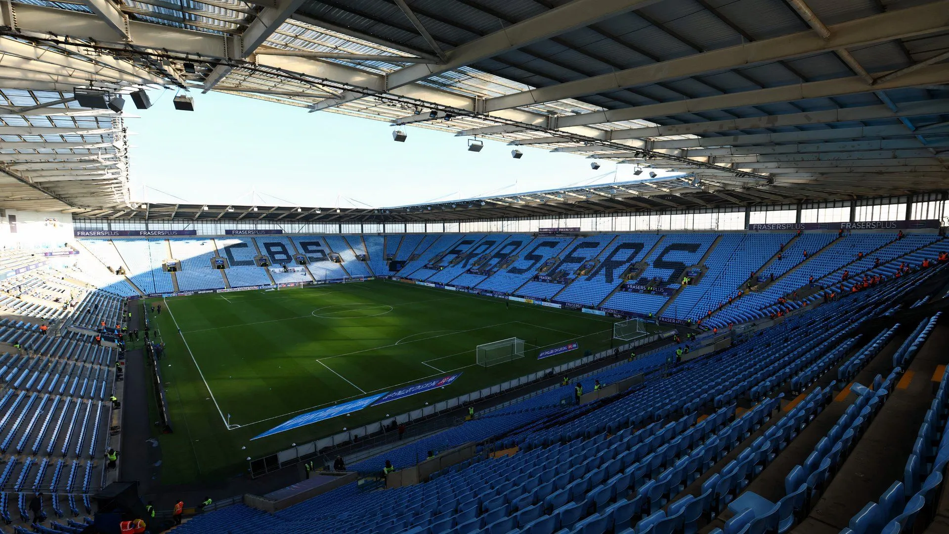 Sân vận động CBS Arena, sân nhà của câu lạc bộ Coventry City, nơi Carl Rushworth có thể thi đấu.