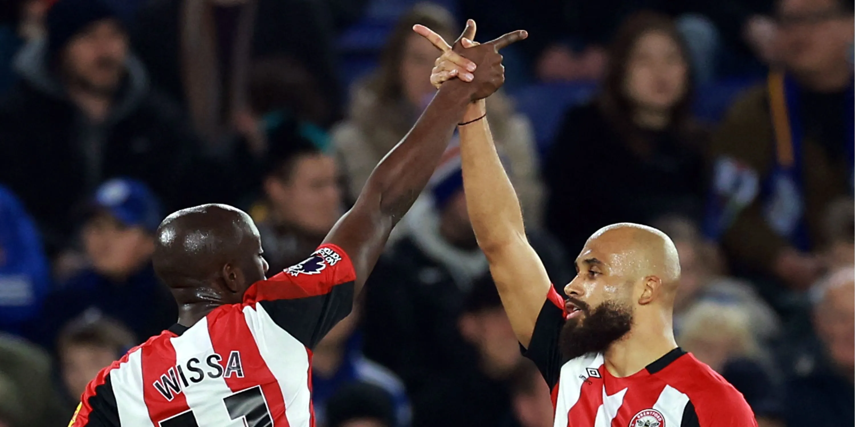 Yoane Wissa (trái) và Bryan Mbeumo, hai tiền đạo chủ chốt của Brentford được nhiều CLB Premier League quan tâm
