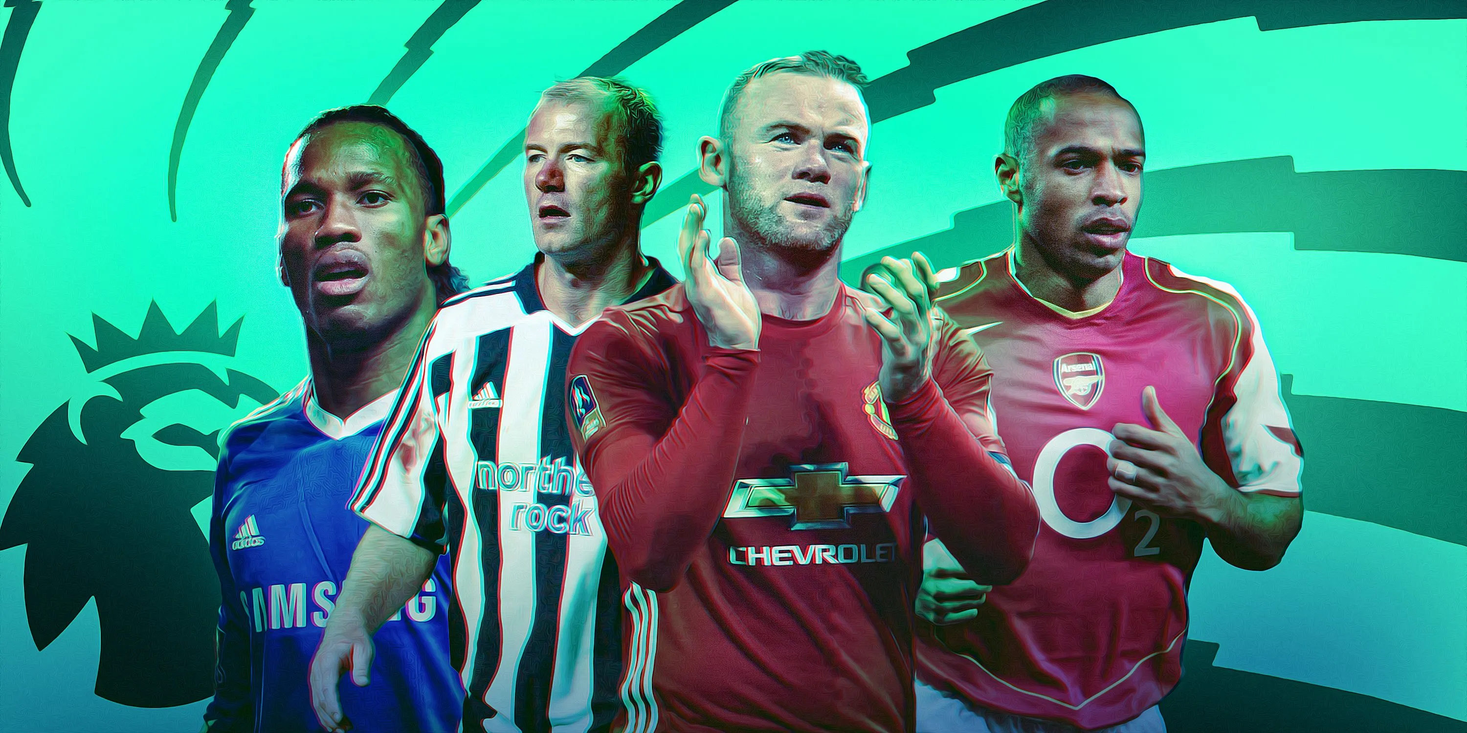 Hình ảnh minh họa về các tiền đạo vĩ đại nhất trong lịch sử Premier League