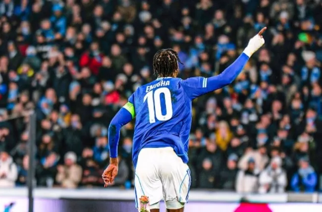 Emmanuel Emegha ghi bàn cho đội bóng nước Pháp